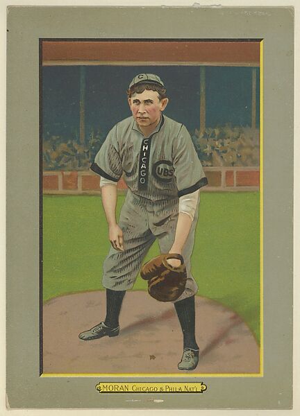 Pat Moran, Catcher, Chicago Cubs (National League), Philadelphia Phillies (National League), from Turkey Red Cabinets (T3), American Tobacco Company, Chromolithograph with hand-coloring 