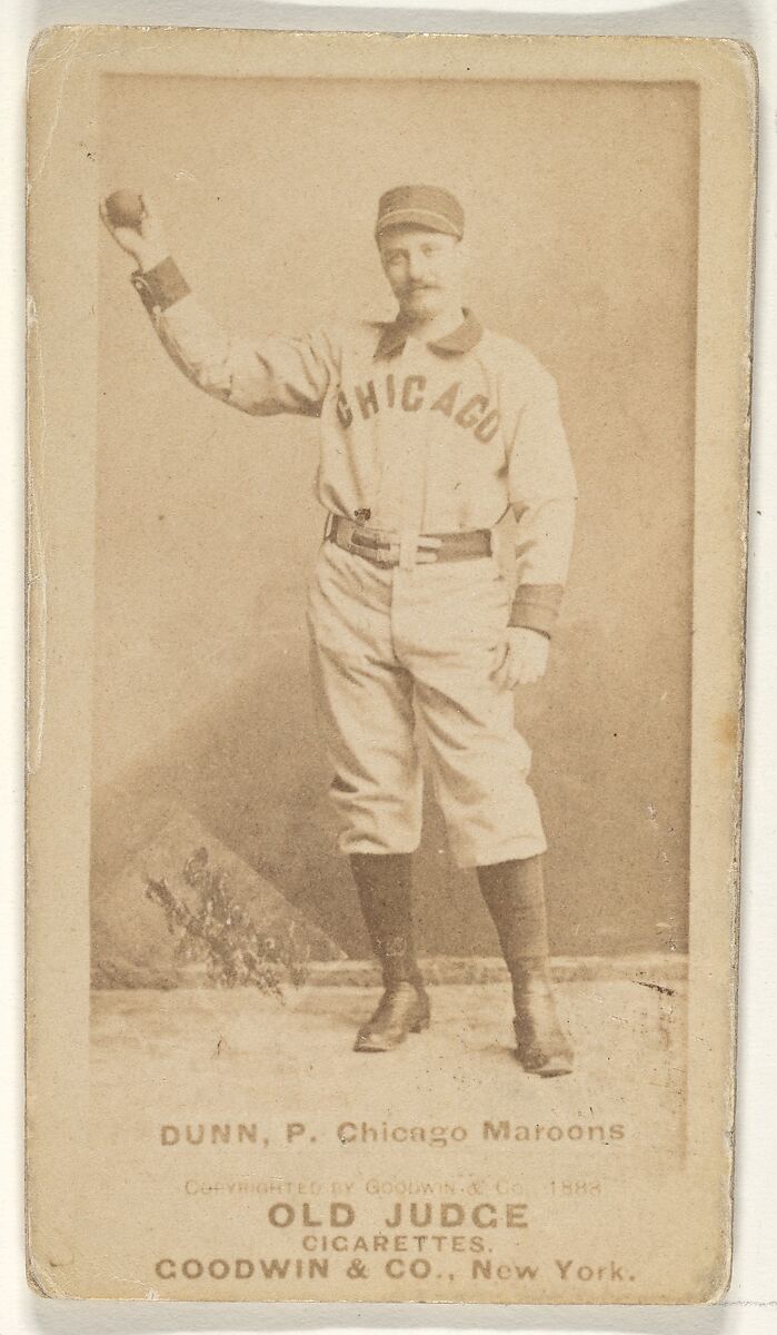 Dunn, Pitcher, Chicago, from the Old Judge series (N172) for Old Judge Cigarettes, Issued by Goodwin &amp; Company, Albumen photograph 