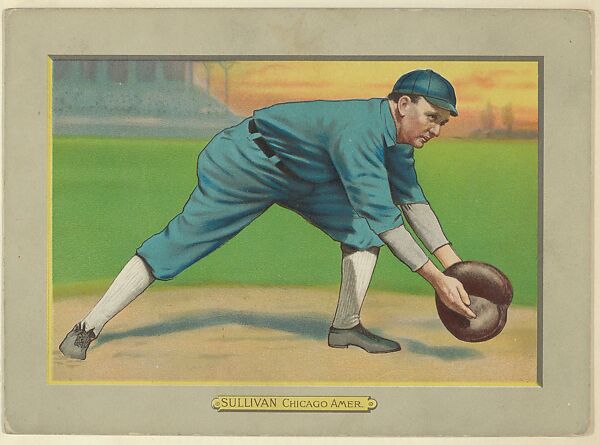 Billy Sullivan, Catcher, Chicago White Sox (American League), from Turkey Red Cabinets (T3), American Tobacco Company, Chromolithograph with hand-coloring 