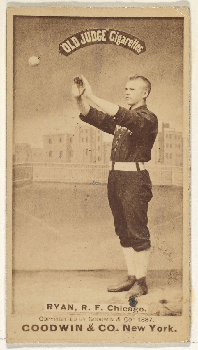Ryan, Right Field, Chicago, from the Old Judge series (N172) for Old Judge Cigarettes, Issued by Goodwin &amp; Company, Albumen photograph 
