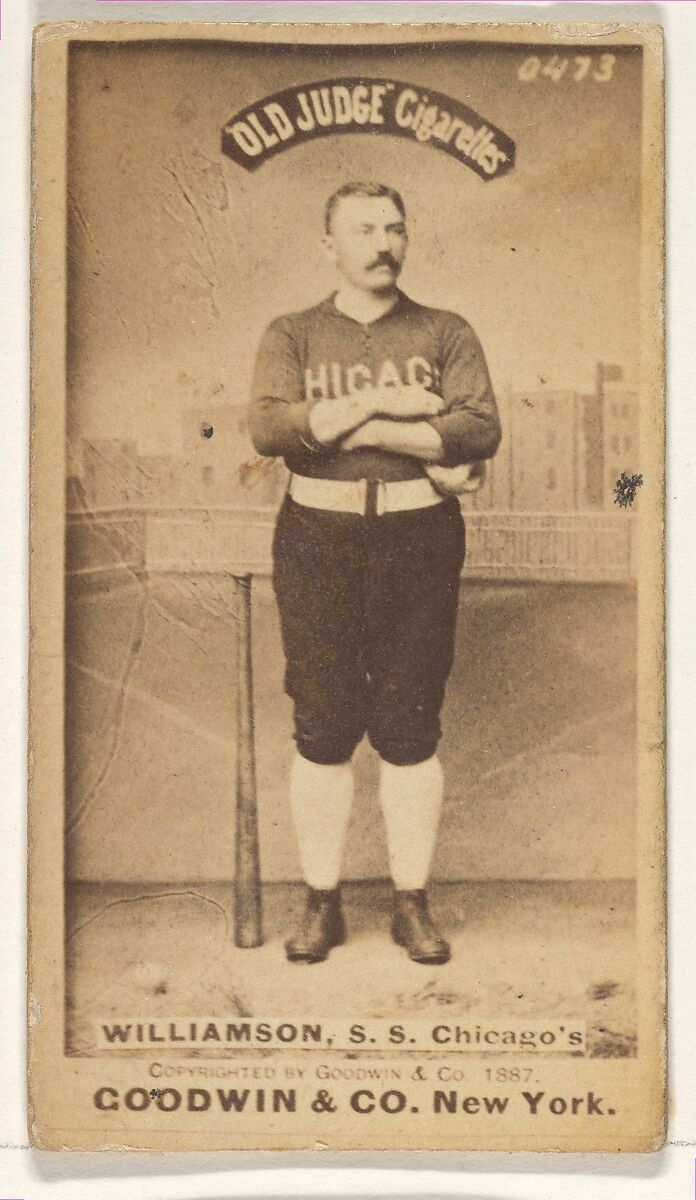 Williamson, Shortstop, Chicago, from the Old Judge series (N172) for Old Judge Cigarettes, Issued by Goodwin &amp; Company, Albumen photograph 