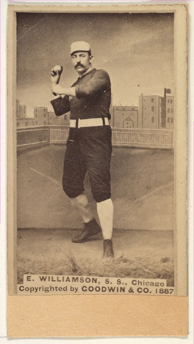 E. Williamson, Shortstop, Chicago, from the Old Judge series (N172) for Old Judge Cigarettes, Issued by Goodwin &amp; Company, Albumen photograph 