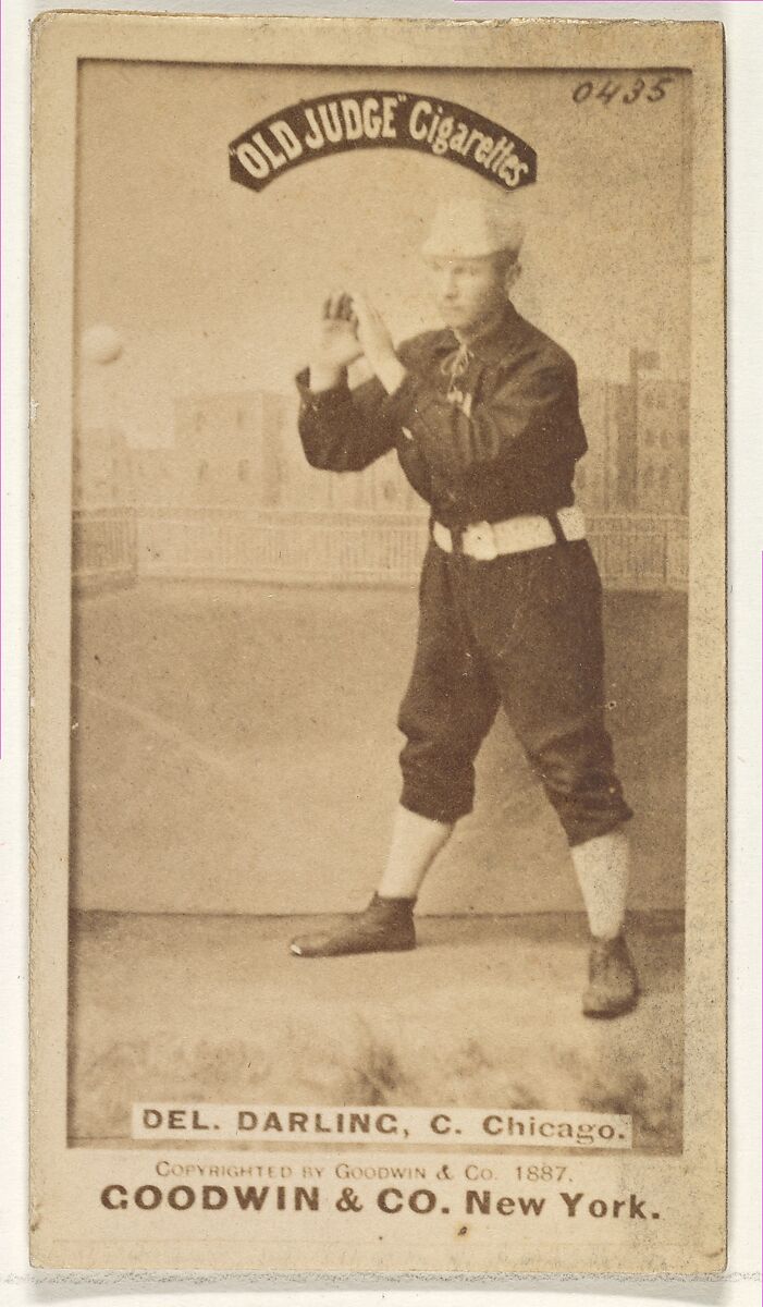 Dell Darling, Catcher, Chicago, from the Old Judge series (N172) for Old Judge Cigarettes, Issued by Goodwin &amp; Company, Albumen photograph 