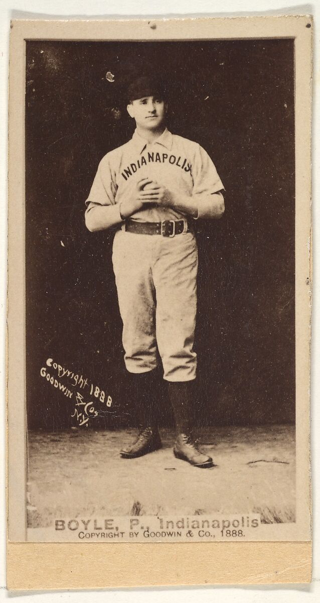 Boyle, Pitcher, Indianapolis, from the Old Judge series (N172) for Old Judge Cigarettes, Issued by Goodwin &amp; Company, Albumen photograph 