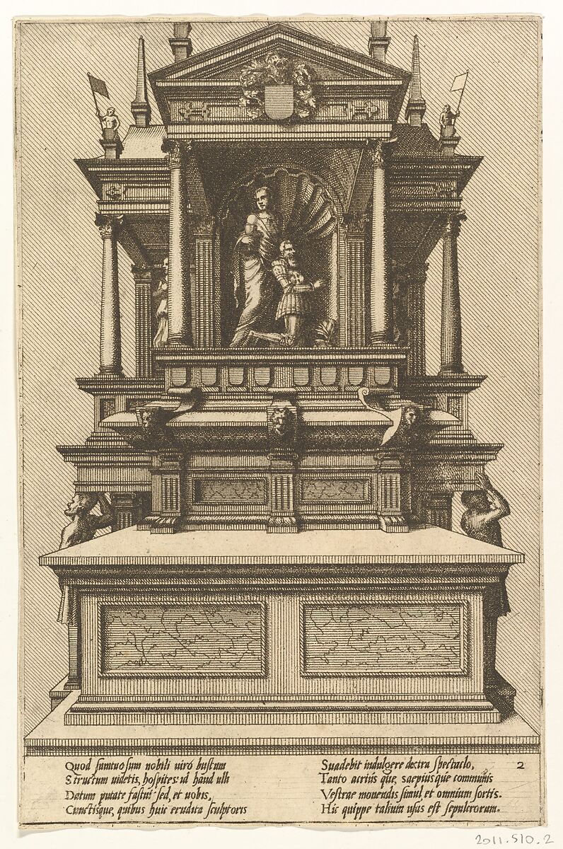 Cœnotaphiorum (2), Hans Vredeman de Vries (Netherlandish, Leeuwarden 1527–1606 (?)  Antwerp (?)), Etching; first state of four 