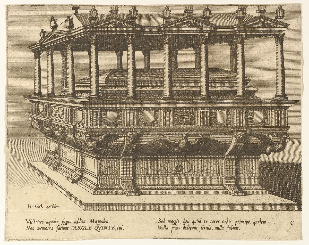 Cœnotaphiorum (3), Hans Vredeman de Vries (Netherlandish, Leeuwarden 1527–1606 (?)  Antwerp (?)), Etching; first state of four 