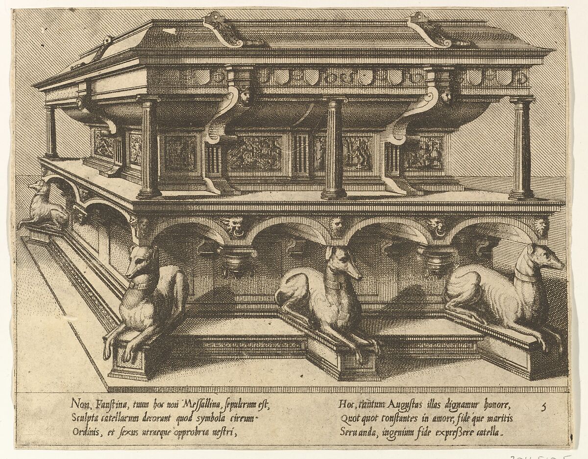 Cœnotaphiorum (5), Hans Vredeman de Vries (Netherlandish, Leeuwarden 1527–1606 (?)  Antwerp (?)), Etching; first state of four 