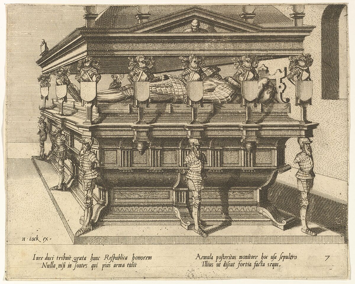 Cœnotaphiorum (7), Hans Vredeman de Vries (Netherlandish, Leeuwarden 1527–1606 (?)  Antwerp (?)), Etching; first state of four 