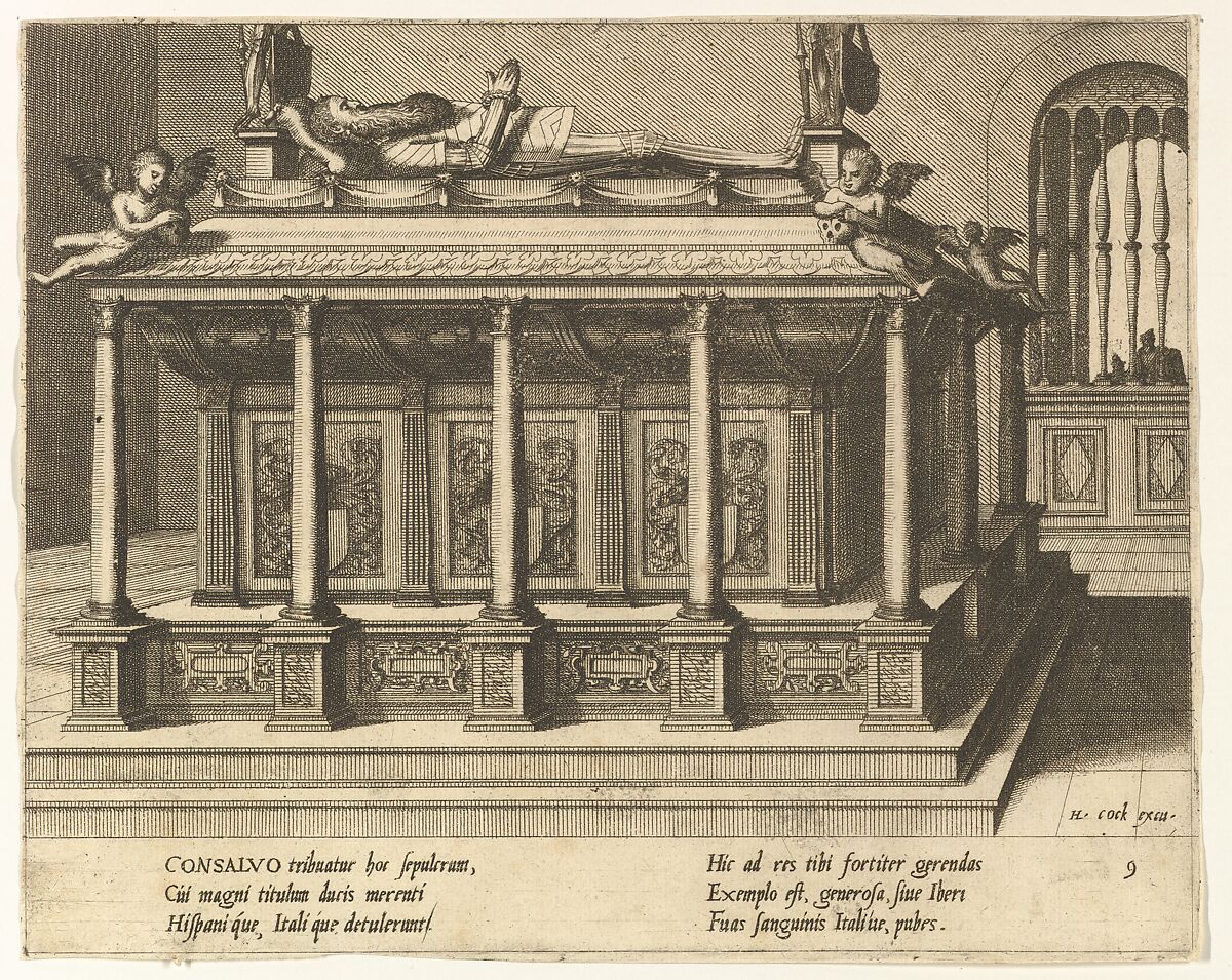 Cœnotaphiorum (9), Hans Vredeman de Vries (Netherlandish, Leeuwarden 1527–1606 (?)  Antwerp (?)), Etching; first state of four 