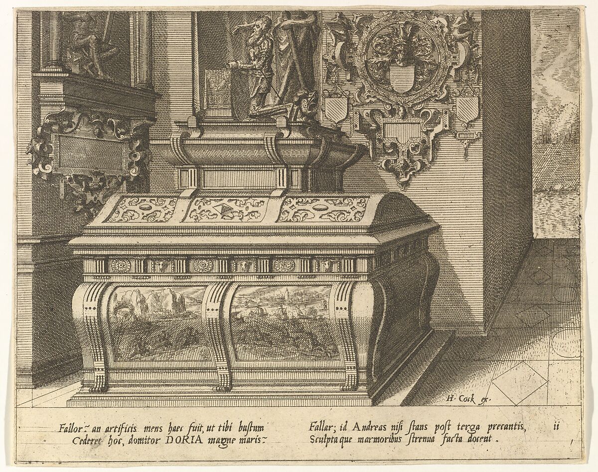 Cœnotaphiorum (11), Hans Vredeman de Vries (Netherlandish, Leeuwarden 1527–1606 (?)  Antwerp (?)), Etching; first state of four 