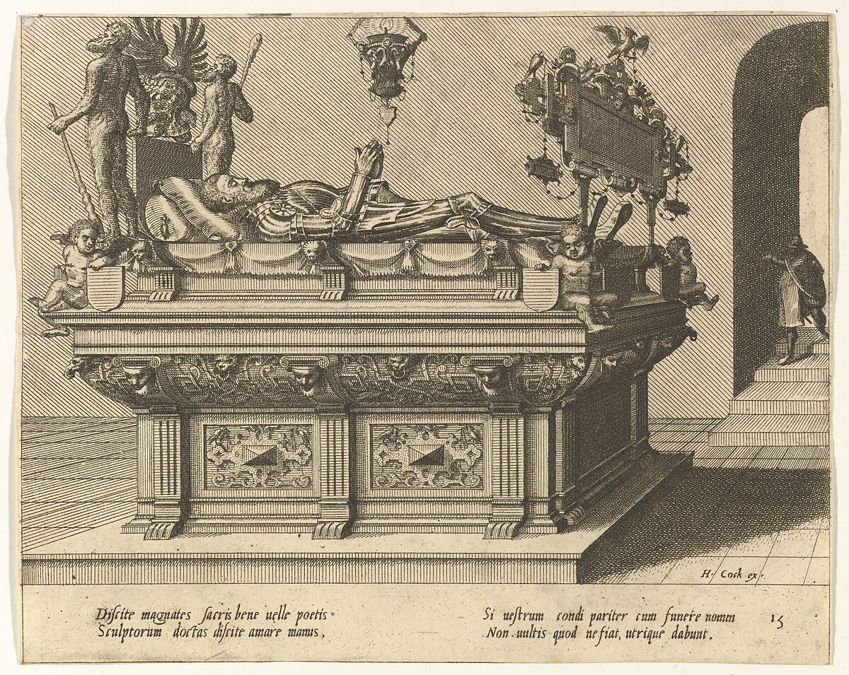 Cœnotaphiorum (15), Hans Vredeman de Vries (Netherlandish, Leeuwarden 1527–1606 (?)  Antwerp (?)), Etching; first state of four 