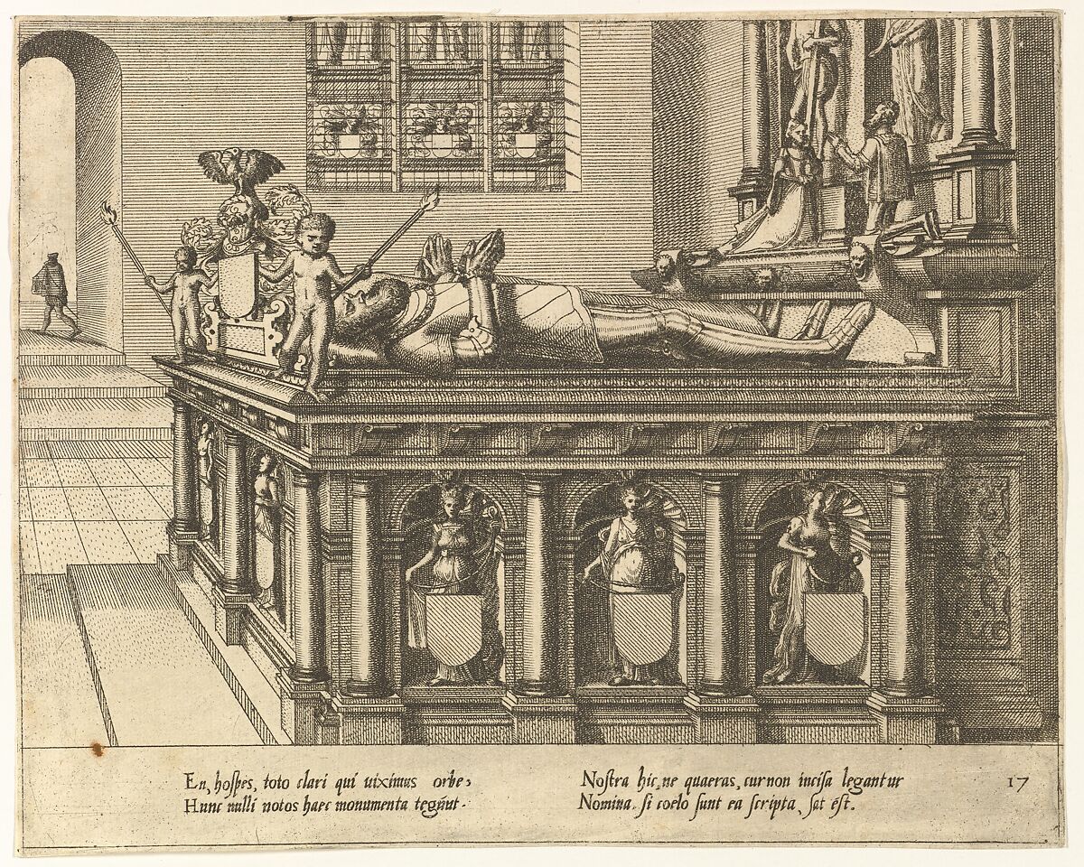 Cœnotaphiorum (17), Hans Vredeman de Vries (Netherlandish, Leeuwarden 1527–1606 (?)  Antwerp (?)), Etching; first state of four 