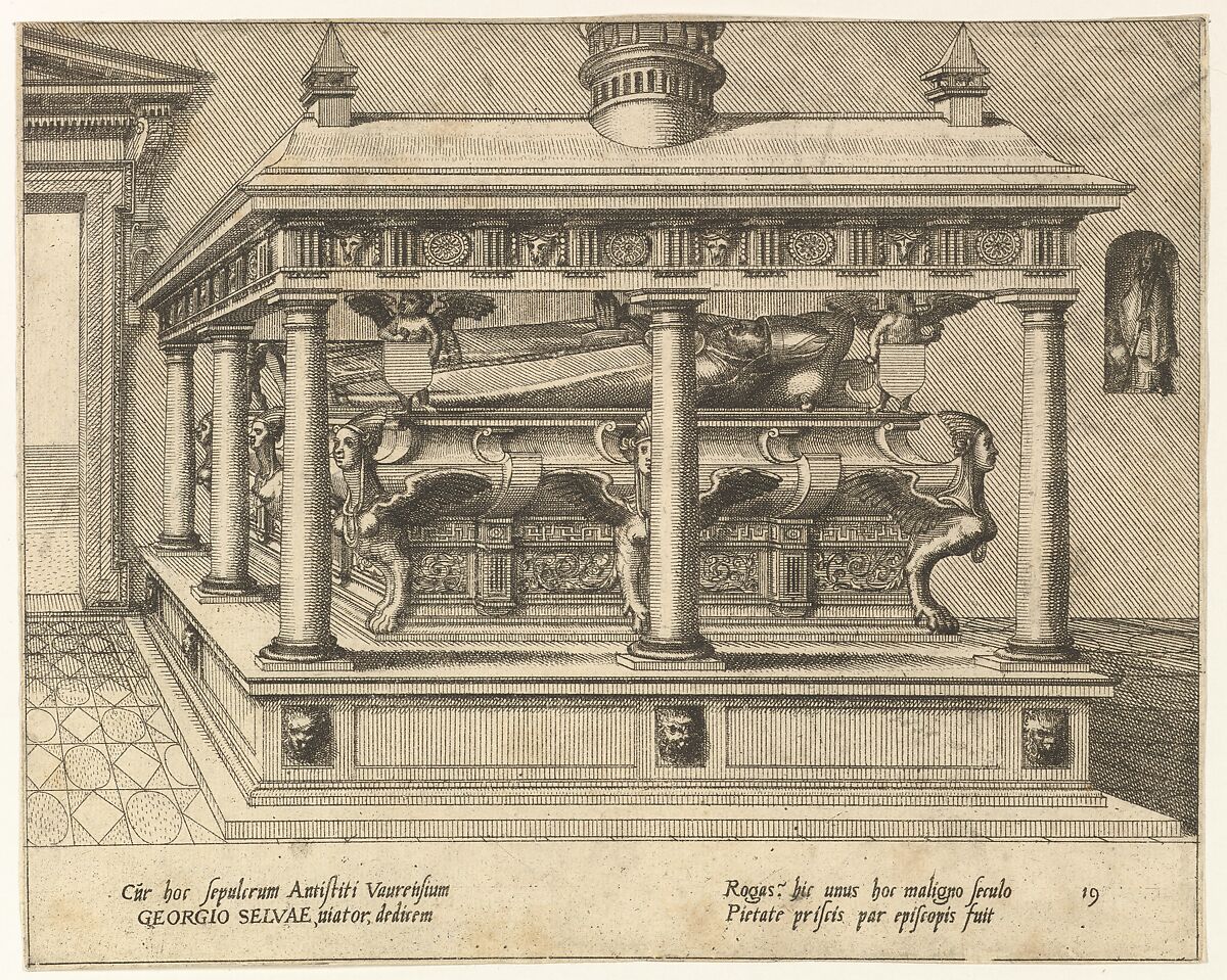 Cœnotaphiorum (19), Hans Vredeman de Vries (Netherlandish, Leeuwarden 1527–1606 (?)  Antwerp (?)), Etching; first state of four 
