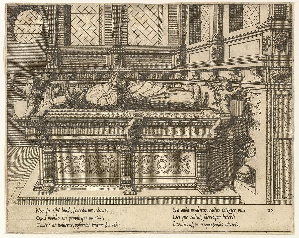 Cœnotaphiorum (20), Hans Vredeman de Vries (Netherlandish, Leeuwarden 1527–1606 (?)  Antwerp (?)), Etching; first state of four 