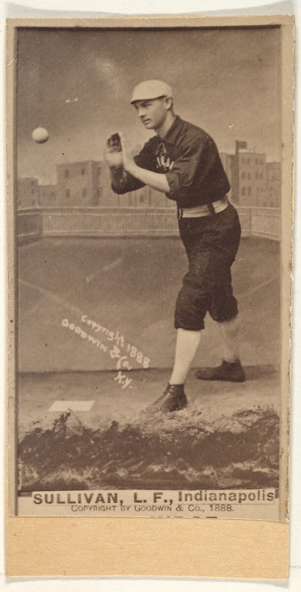 Sullivan, Left Field, Indianapolis, from the Old Judge series (N172) for Old Judge Cigarettes, Issued by Goodwin &amp; Company, Albumen photograph 