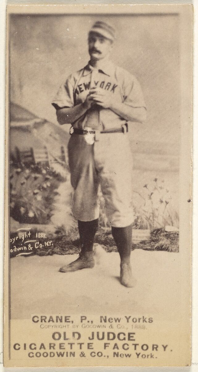 Ed Crane, Pitcher, New York, from the Old Judge series (N172) for Old Judge Cigarettes, Issued by Goodwin &amp; Company, Albumen photograph 