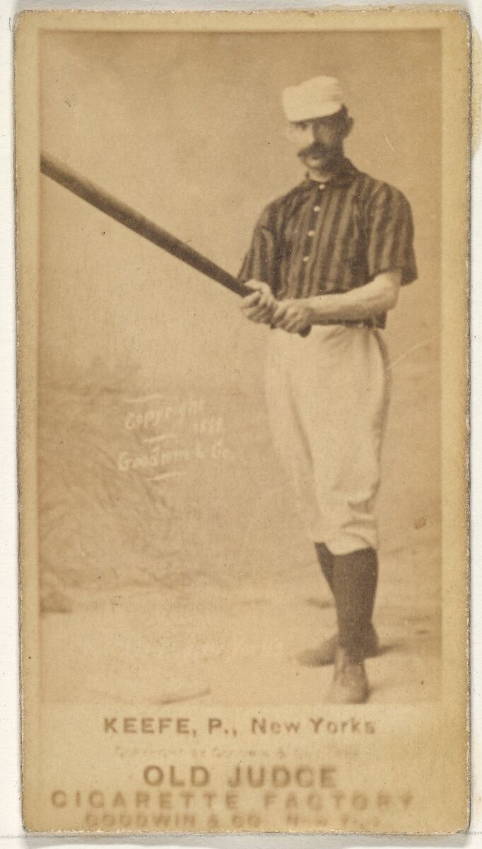 Timothy John "Tim" Keefe, Pitcher, New York, from the Old Judge series (N172) for Old Judge Cigarettes, Issued by Goodwin &amp; Company, Albumen photograph 