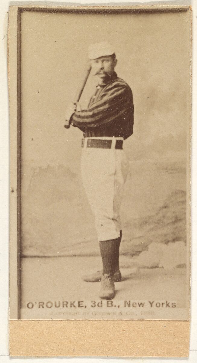 James Henry O'Rourke, 3rd Base, New York, from the Old Judge series (N172) for Old Judge Cigarettes, Issued by Goodwin &amp; Company, Albumen photograph 
