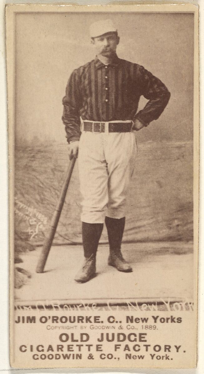 James Henry O'Rourke, 3rd Base, New York, from the Old Judge series (N172) for Old Judge Cigarettes, Issued by Goodwin &amp; Company, Albumen photograph 