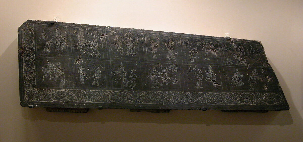 Side Panel from a Sarcophagus, Limestone, North China 