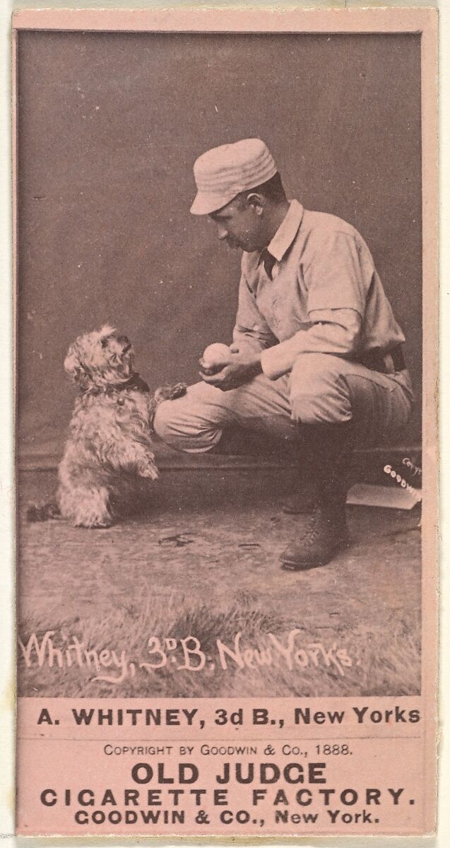 Arthur "Art" Wilson Whitney, 3rd Base, New York, from the Old Judge series (N172) for Old Judge Cigarettes, Issued by Goodwin &amp; Company, Albumen photograph 