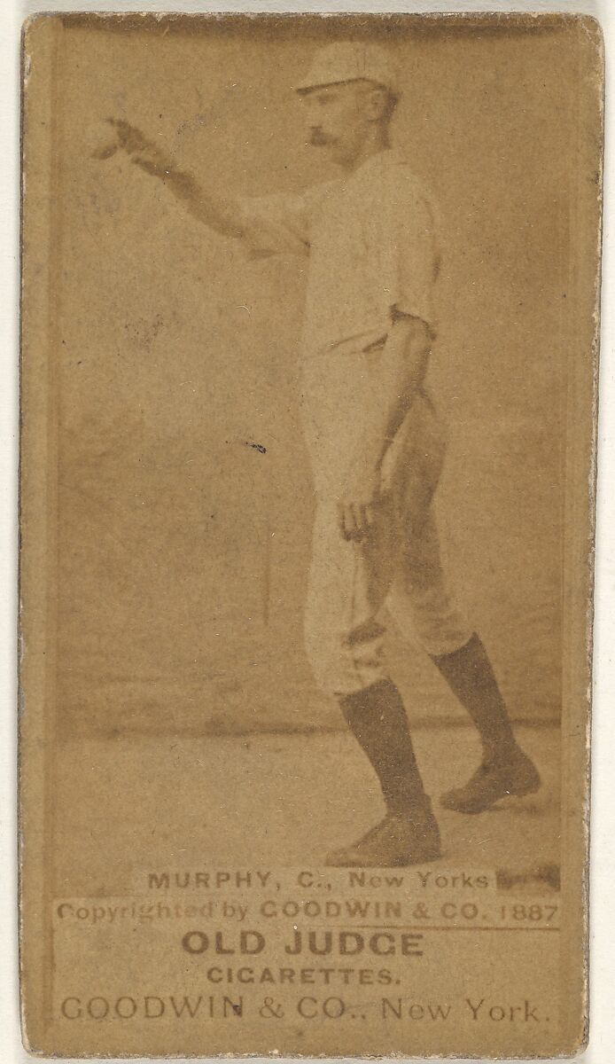 Patrick J. Murphy, Catcher, New York, from the Old Judge series (N172) for Old Judge Cigarettes, Issued by Goodwin &amp; Company, Albumen photograph 