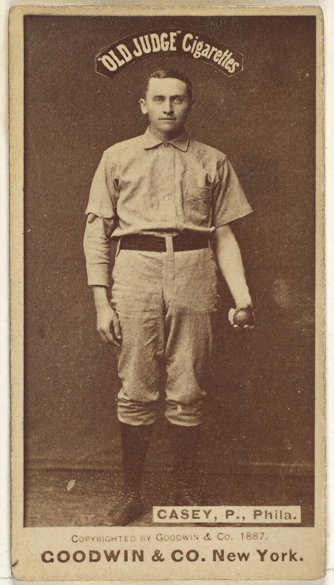 Dan Casey, Pitcher, Philadelphia, from the Old Judge series (N172) for Old Judge Cigarettes, Issued by Goodwin &amp; Company, Albumen photograph 