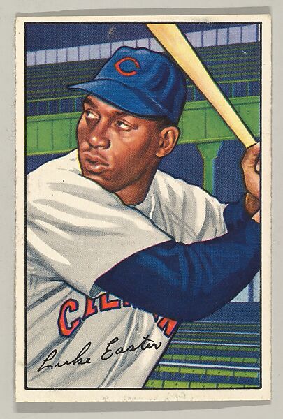 Luke Easter, First Base, Cleveland Indians, from Picture Cards, series 6 (R406-6), issued in 1952 by Bowman Gum, Issued by Bowman Gum Company, Commercial color lithograph 