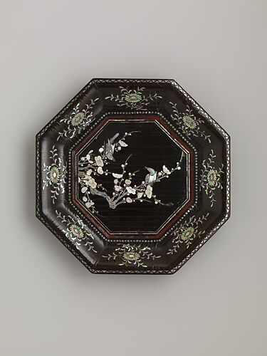 Dish with Flowering Plum and Birds





