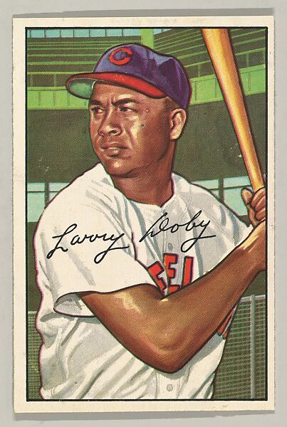 Issued by Bowman Gum Company, Larry Doby, Outfielder, Cleveland Indians,  from the series Picture Cards (no. 115)