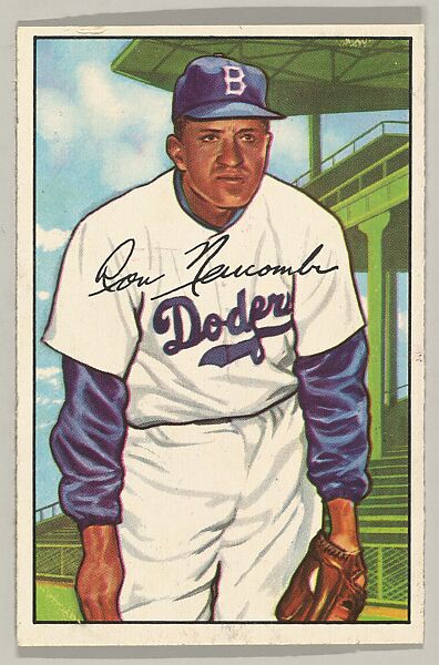 Issued by Bowman Gum Company  Don Newcombe, Pitcher, Brooklyn