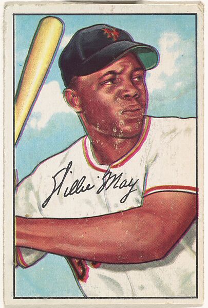 Willie May, Center Field, New York Giants, from the series Picture Cards (no. 218), Issued by Bowman Gum Company, Commercial color lithograph