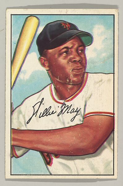Willie May, Center Field, New York Giants, from the series Picture Cards (no. 218), Issued by Bowman Gum Company, Commercial color lithograph 
