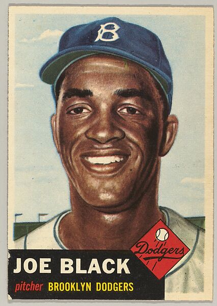 Card Number 81, Joe Black, Pitcher, Brooklyn Dodgers, from the series Topps Dugout Quiz (414-7), issued by Topps Chewing Gum Company, Issued by Topps Chewing Gum Company (American, Brooklyn), Commercial color lithograph 