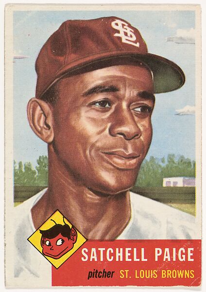 Card Number 220, Leroy Robert "Satchell" Paige, Pitcher, St. Louis Browns, from the seriesTopps Dugout Quiz (R414-7), issued by Topps Chewing Gum Company, Issued by Topps Chewing Gum Company (American, Brooklyn), Commercial color lithograph