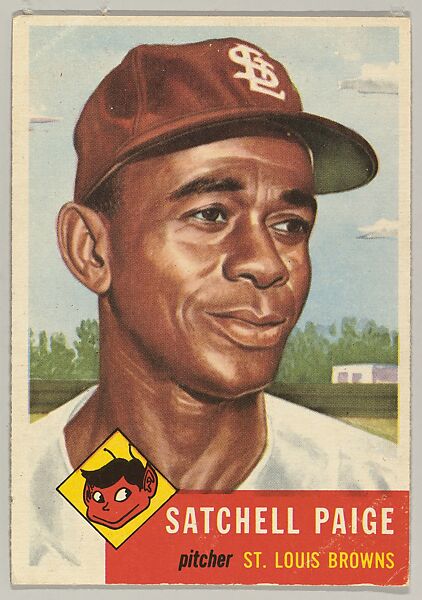 Card Number 220, Leroy Robert "Satchell" Paige, Pitcher, St. Louis Browns, from the seriesTopps Dugout Quiz (R414-7), issued by Topps Chewing Gum Company, Issued by Topps Chewing Gum Company (American, Brooklyn), Commercial color lithograph 