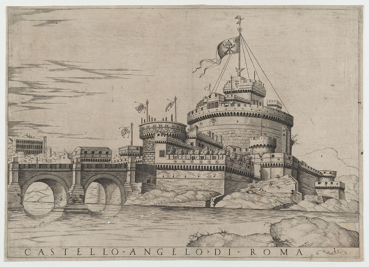 Castello San Angelo, Anonymous, Engraving 