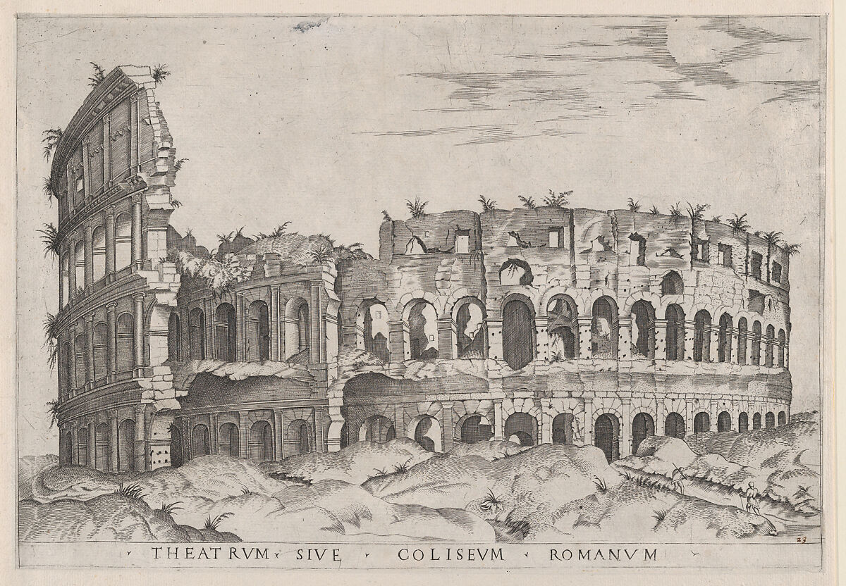 The Colosseum, from "Speculum Romanae Magnificentiae", Anonymous, Engraving 