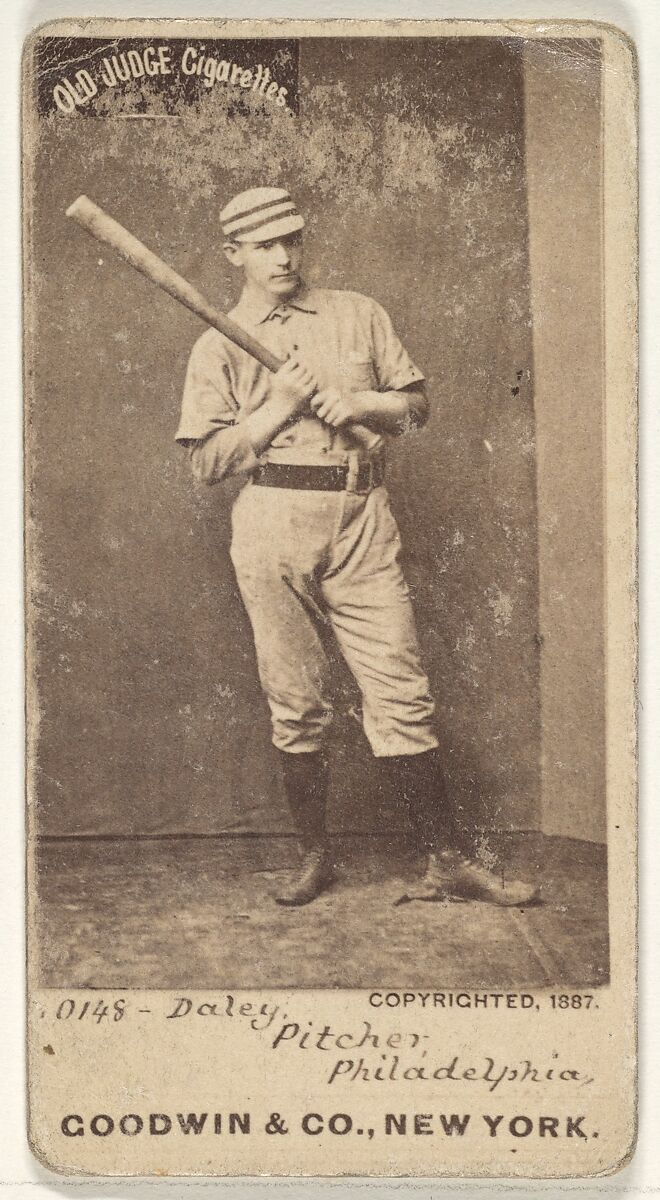 Edward M. Daily, Pitcher, Philadelphia, from the Old Judge series (N172) for Old Judge Cigarettes, Issued by Goodwin &amp; Company, Albumen photograph 