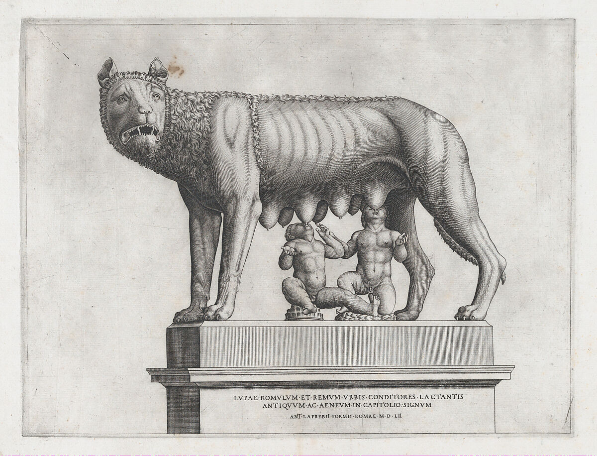 Speculum Romanae Magnificentiae: Romulus and Remus, Anonymous, Engraving 