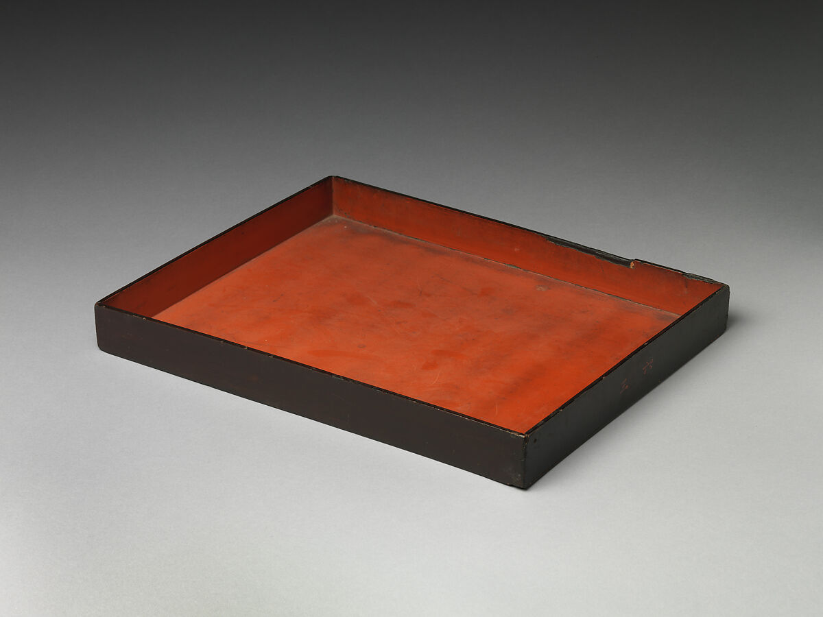 Sutra Tray, Negoro ware, red and black lacquer, Japan 