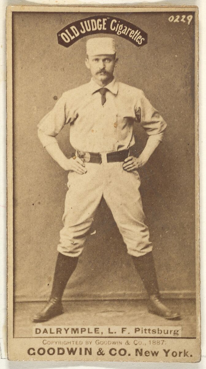 Abner Frank Dalrymple, Left Field, Pittsburgh, from the Old Judge series (N172) for Old Judge Cigarettes, Issued by Goodwin &amp; Company, Albumen photograph 