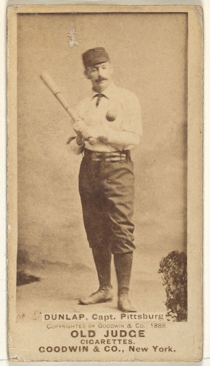 Fred "Sure Shot" Dunlap, Captain, Pittsburgh, from the Old Judge series (N172) for Old Judge Cigarettes, Issued by Goodwin &amp; Company, Albumen photograph 