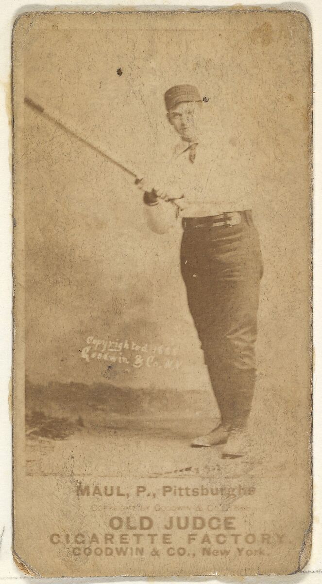 Al Maul, Pitcher, Pittsburgh, from the Old Judge series (N172) for Old Judge Cigarettes, Issued by Goodwin &amp; Company, Albumen photograph 