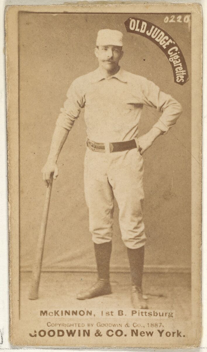 Alex McKinnon, 1st Base, Pittsburgh, from the Old Judge series (N172) for Old Judge Cigarettes, Issued by Goodwin &amp; Company, Albumen photograph 