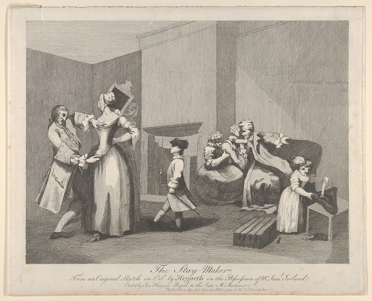 The Stay-Maker, Joseph Haynes (British, 1760–1829), Etching 