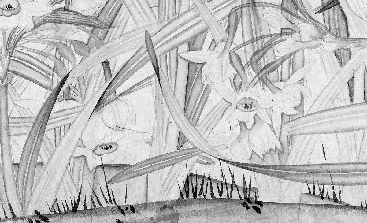 Narcissus, Zhao Mengjian (Chinese, 1199–before 1267), Handscroll; ink on paper, China