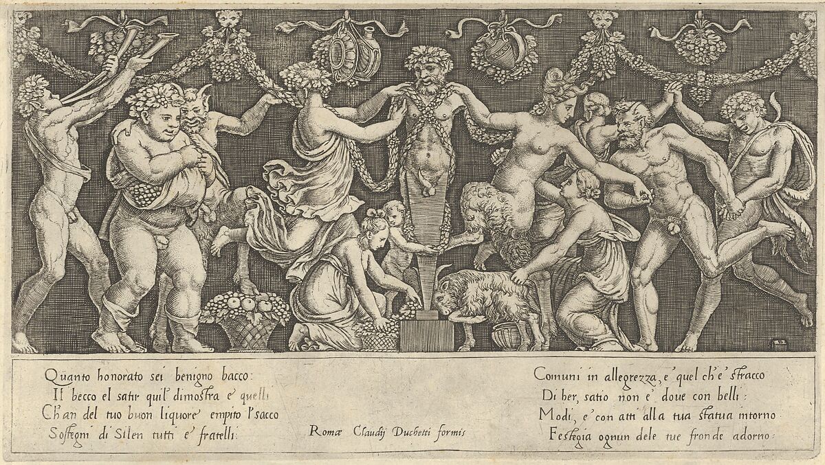 Sacrifice to Priapus, from "Speculum Romanae Magnificentiae", Master of the Die (Italian, active Rome, ca. 1530–60), Engraving 