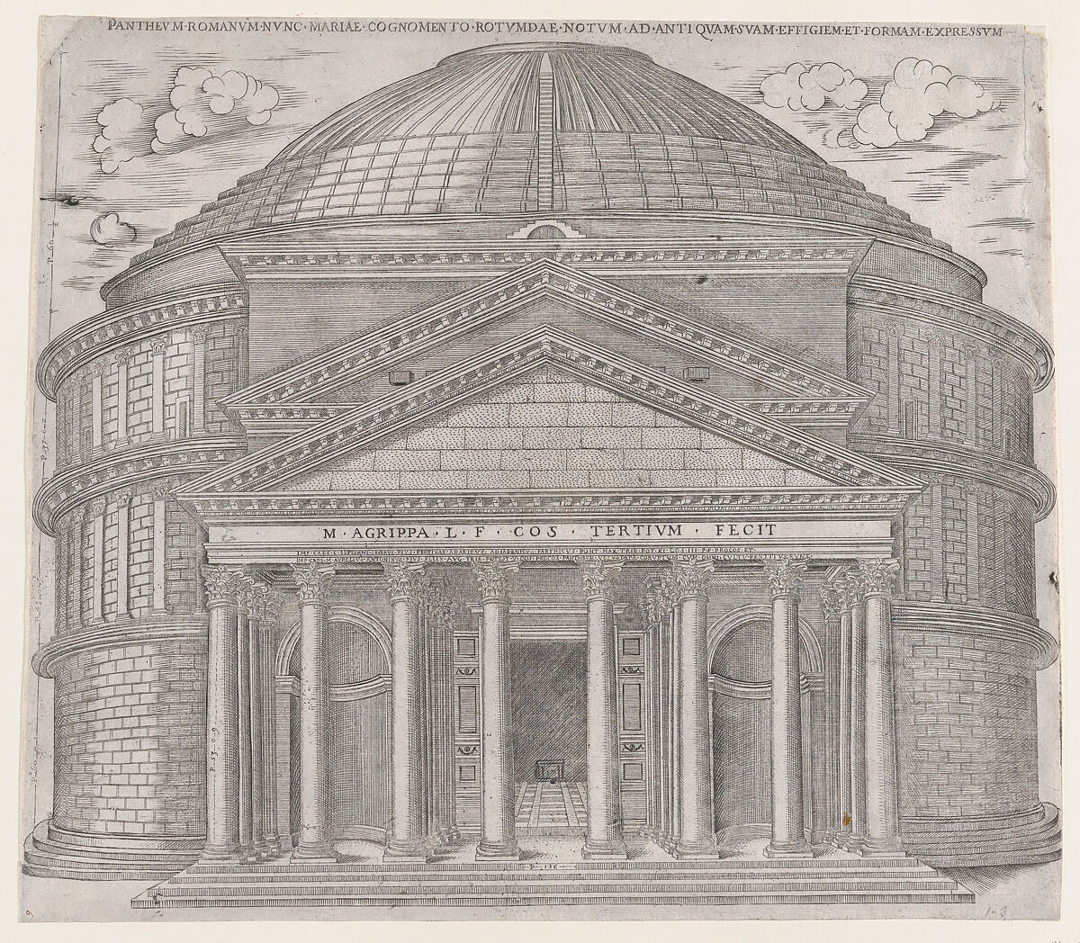 The Pantheon, from "Speculum Romanae Magnificentiae", Anonymous, Engraving 