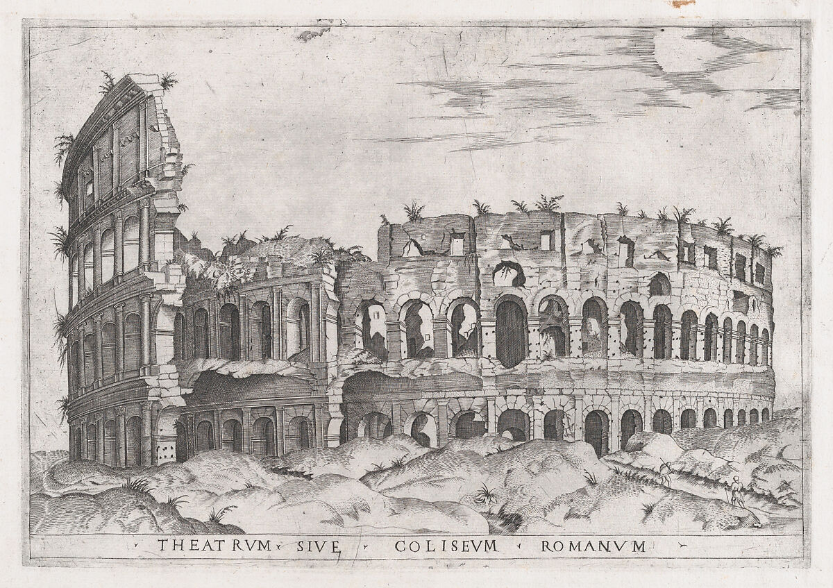 The Colosseum, from "Speculum Romanae Magnificentiae", Anonymous, Engraving 